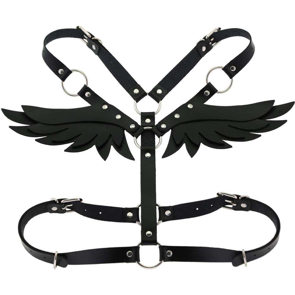 Angel Wings Body Harness - black