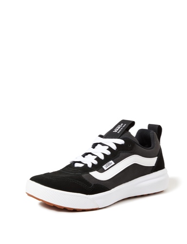 Vans Unisex Range Exp Suede Canvas Sneaker - Black/White - 9 Black/White