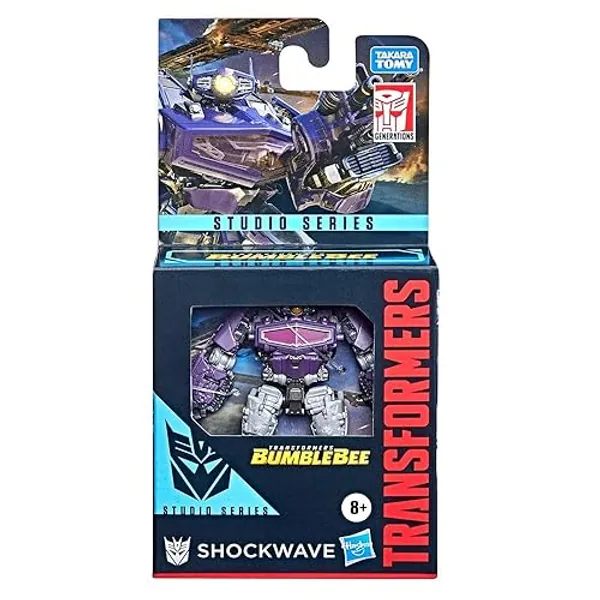 Transformers Toys Studio Series Core Class Bumblebee Shockwave Action Figure - Ages 8 and Up, 3.5-inch
