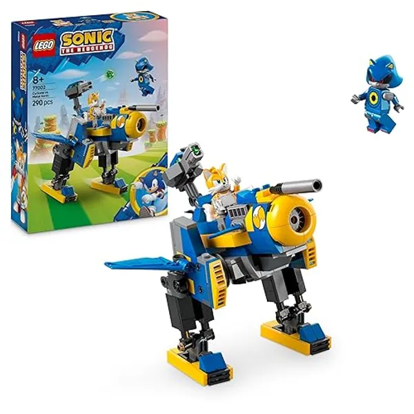 LEGO Sonic the Hedgehog Cyclone vs. Metal Sonic Toy - Collectible Mech Figure with 2 Video Game Minifigures - Gift Idea for 8+ Year Old Boys or Girls & Teenage Gamers - 77002