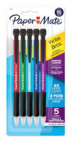 Paper Mate: Write Bros Comfort 0.7mm Mechanical Pencil - Black (5 Pack)