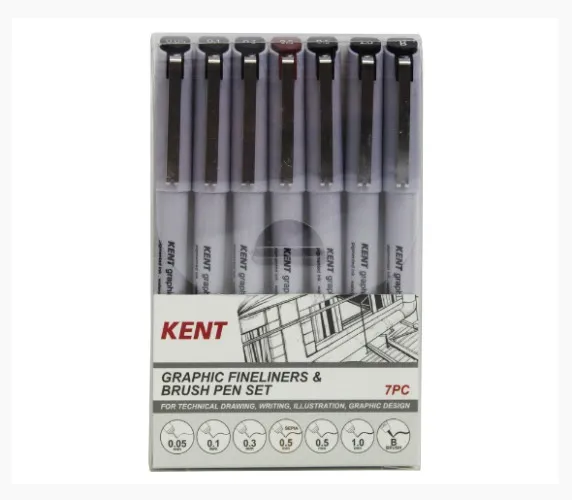 Kent: Graphic Fineliner & Brush Pen (Set of 7)