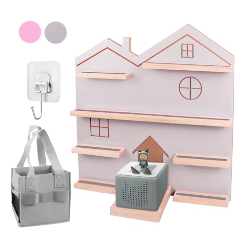 Givilio XL Tonie Shelf for Toniebox - Toniebox Storage for All Your Tonie Accessories, toniebox characters and toniebox figures, display amiibo collection, display dolls(Grey)
