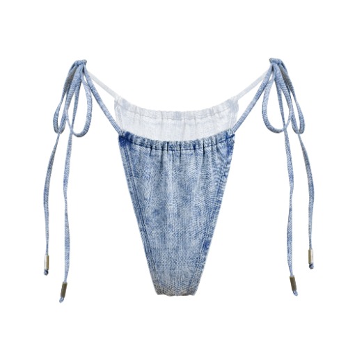 Bleach Denim Bikini Bottom - M