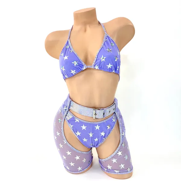 Lilac Super Star Chap Set | Medium/Large