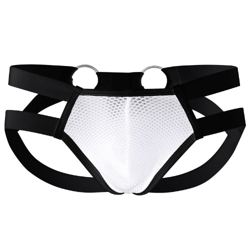 Mens Jockstrap Underwear Low Waist Mesh Breathable Athletic Supporter Jock Straps Spandex Hollow Hot Male Underpants