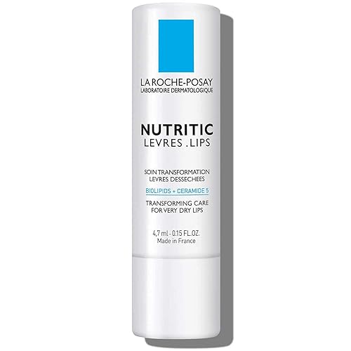 La Roche-Posay Lip Balm, Nutritic Lips Moisturizer for Very Dry Lips with Shea Butter and Glycerin 4.7 ML