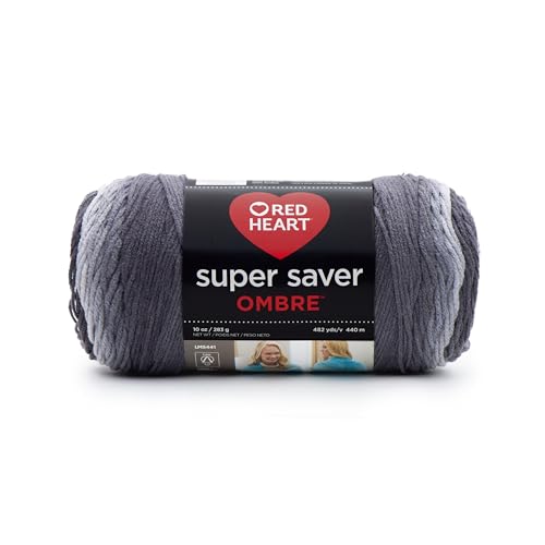 Red Heart RH Super Saver Ombre Anthracite - ANTHRACITE - 1 Pack - Jumbo