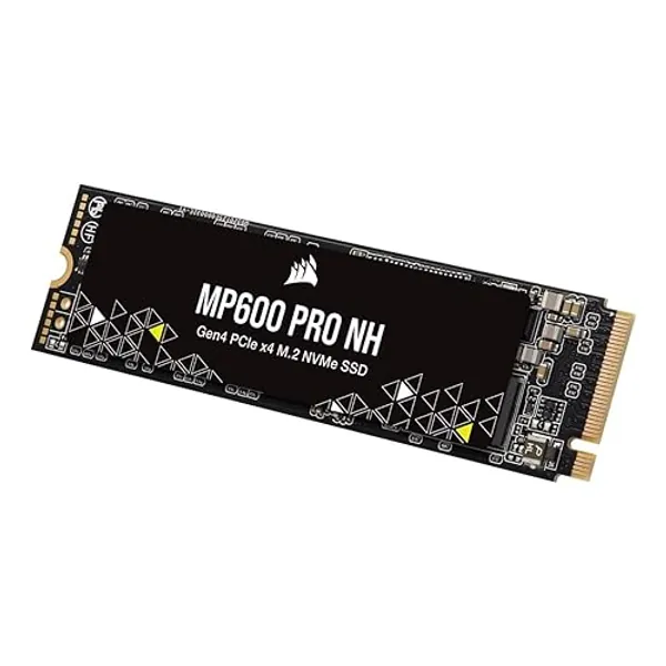 Corsair MP600 PRO NH 4TB PCIe Gen4 x4 NVMe M.2 SSD – HighDensity TLC NAND – M.2 2280 – Compatible with DirectStorage – Up to 6,600 MB/sec No heatsink Black - 4TB