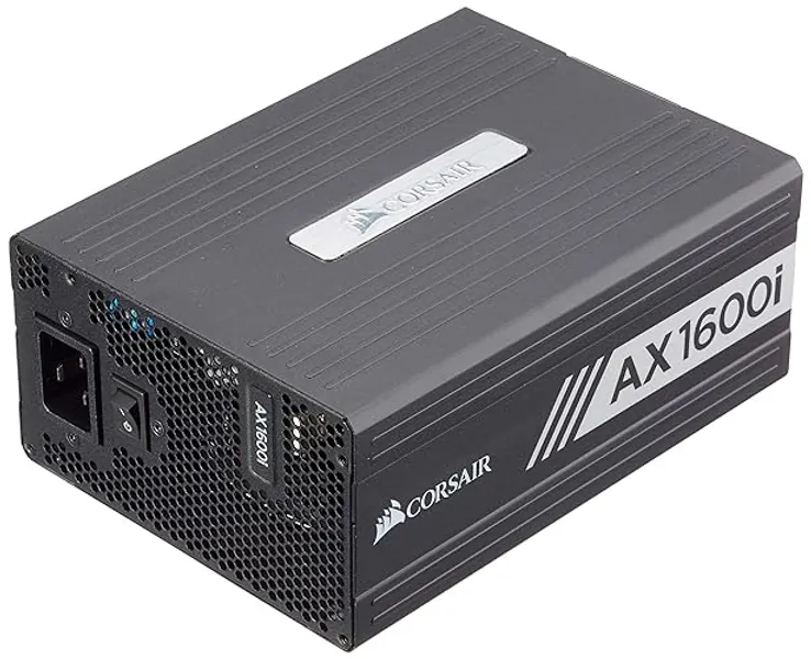 Corsair AX1600i Digital 80 PLUS TITANIUM Full Modular ATX Power Supply Unit - Black - 1600 W - AXi Series (Digital)