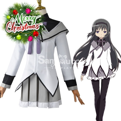 【In Stock】Anime Puella Magi Madoka Magica Cosplay Akemi Homura Cosplay Costume - L