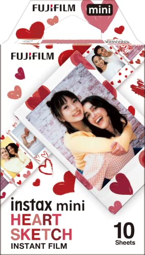 Fujifilm Instax Mini Heart Sketch Instant Film Pack (10 exposures) 600023212 - 10 Exposures - Heart Sketch
