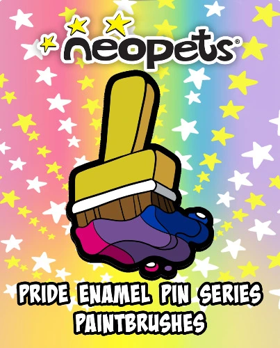 Neopets – Pride Paintbrushes Soft Enamel Pins V1 (Officially Licensed) (Bisexual) - Geekify Inc