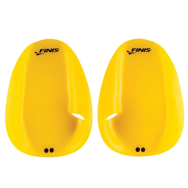 FINIS Floating Agility Paddles Large for Swim Training, Yellow - Small