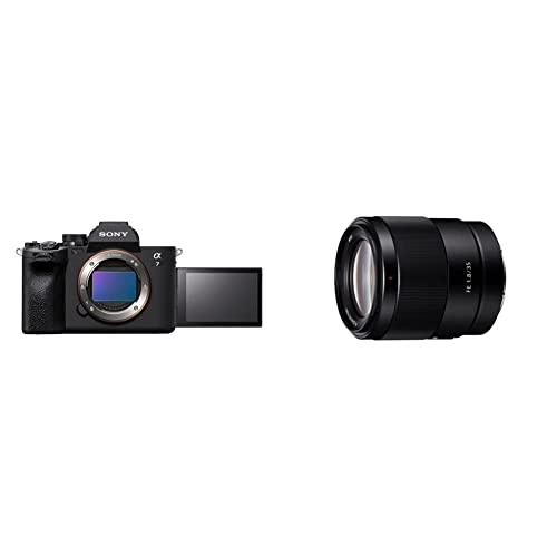 Sony Alpha 7 IV | Appareil Photo Hybride Expert Plein Format (33 mégapixels, Mise au Point AF en Temps réel, Rafale à 10 Images/s, vidéo 4K 60p) Noir & SEL35F18F Objectif 35 mm Ouverture F 1.8 - Boîtier nu A7M4 - + Objectif 35 mm ouverture F 1.8
