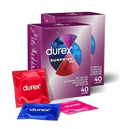Durex Surprise Me Condoms 40 Pack x 2 (80 Condoms) - 40 count (Pack of 2)