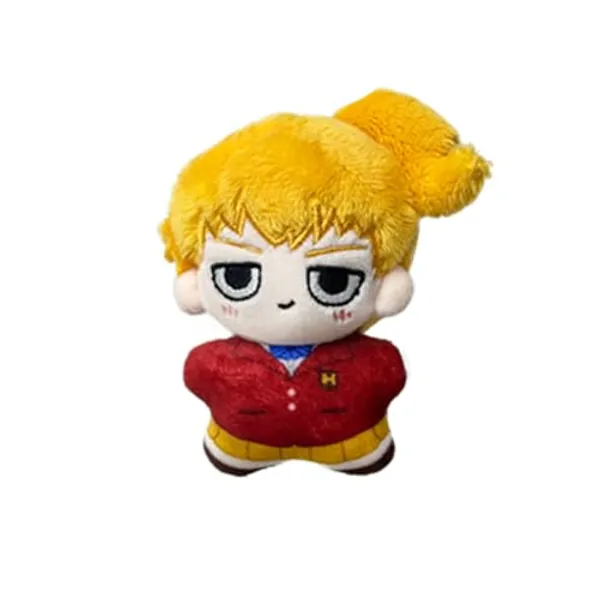 Anjinguang Mob Psycho 100 Plüsch 12 cm Mob Plushie Reigen Arataka Plüschfigur Niedlich Gefüllte Wurfkissen Plüsch Anhänger Geburtstagsgeschenk für Fans