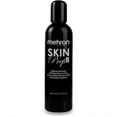 Mehron Makeup Skin Prep Pro Mattifying Skin Toner | Long Lasting Pre-Makeup Skin Primer 4 fl oz (120 ml) - 4 Fl Oz (Pack of 1)