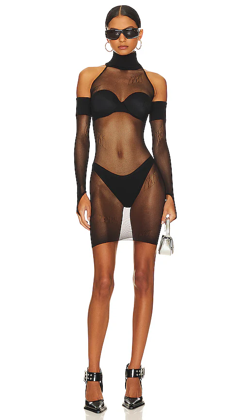 Loot Dress Shapewear Toxic Mesh Cold Shoulder Dress