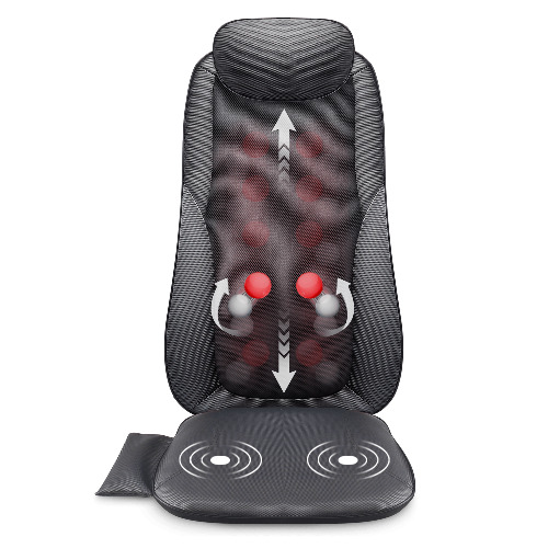 Shiatsu Massage Seat Cushion - 2D/3D 2-in-1 Modes Back Massager with Heat SL - 269