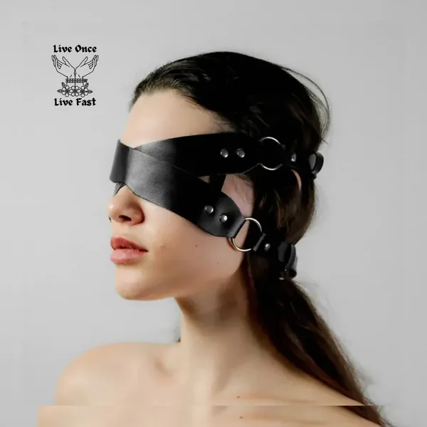 BDSM Mask Bondage Blindfold Masque Fetish Gear Erotic Eye Restraint for Submissive Sensory Deprivation