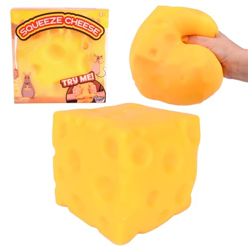 Giggle Zone Squeeze Cheese - Extra Large Squishy Cheese Toy