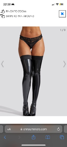 Wet Look Hold Ups | Ann Summers