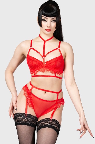Bound Eloquence Panty | S / Red / 100% Polyamide
