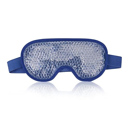 Cold Eye Mask for Migraines - Navy Blue 