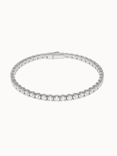 Classic Round Diamond Tennis Bracelet - Large 8.25cts (4mm) / 16cm