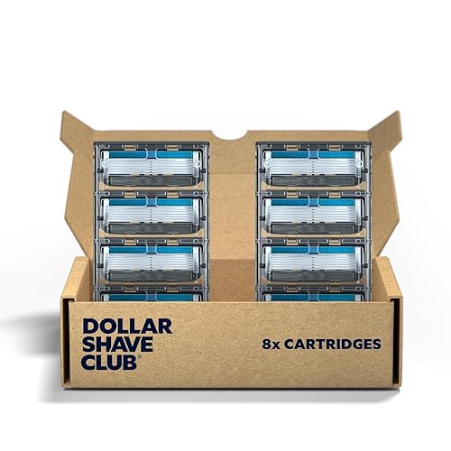 Dollar Shave Club | 6 Blade Razor Refills (8 Pack) | 6 Stainless Steel Blades for a Close & Comfortable Shave - 8 Count (Pack of 1)