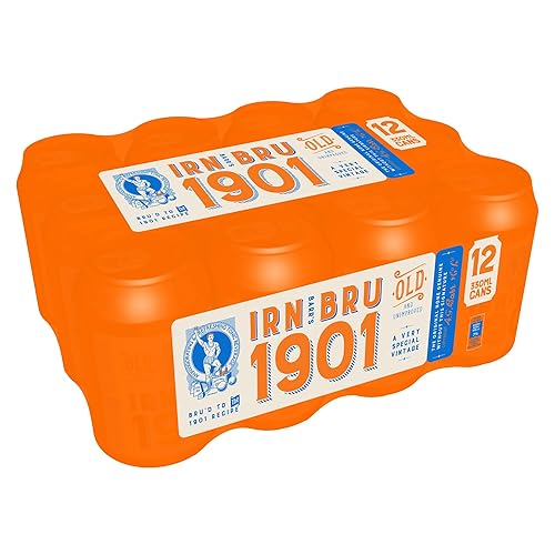 IRN-BRU 1901, 12 Pack A Very Special Vintage Recipe, No Caffeine, Full Sugar, Taste The First Ever IRN-BRU Recipe - 12 x 330ml Cans - 1901 - 330ml - 12 Cans