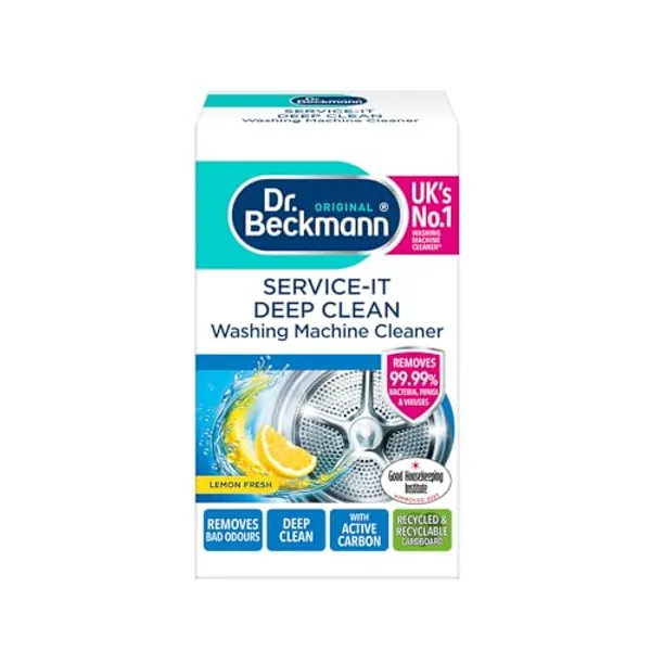 Dr. Beckmann Service-it Deep Clean Washing Machine Cleaner | Removes 99,99 % of bacteria and fungi and viruses | eliminates bad odours | 250 g