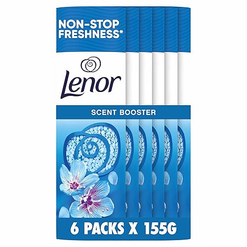Lenor Laundry Perfume In-Wash Scent Booster, 6 packs x155 g, Spring Awakening, Non-stop Freshness Up To 12 Weeks In Storage