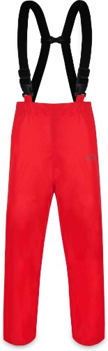 normani Erwachsenen Regenhose ungefüttert mit Hostenträgern, Wind- und wasserdicht sowie atmungsaktiv Farbe Rot Größe M - 