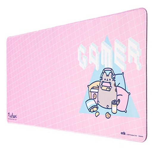 Official Pusheen Mouse Pad XXL - Desk Pad - 31.5" x 13.78" Non-Slip Rubber Base Mouse Mat, Gaming Mouse Pad, Keyboard Mouse Mat, Kawaii Mouse Pad - Pusheen