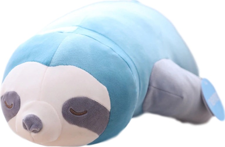Stuart the Sleepy Sloth (2 COLORS, 3 SIZES) - Blue / 26″ / 65 cm