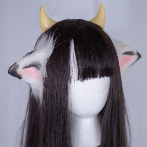 Cow Ears Headband - Black