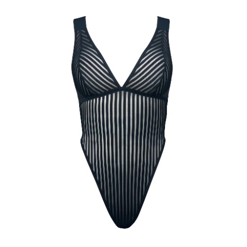 Vertigo X Back Bodysuit Black - 3X / Black