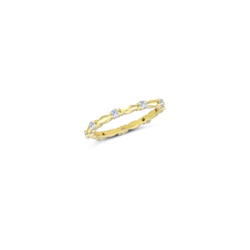 Diamond Twist Wedding Band - 18K White Gold