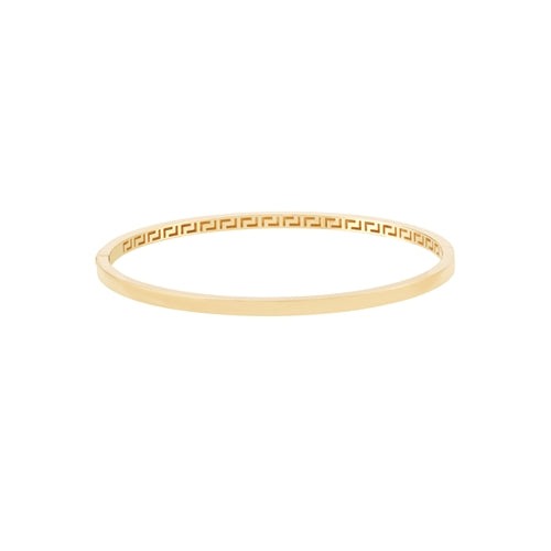 14K Gold Plain Bangle Bracelet - 14K Yellow Gold
