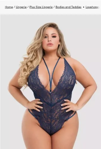 Lovehoney Late Night Liaison Blue Crotchless Lace Body