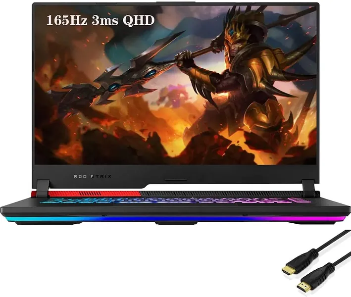ASUS 2022 ROG Strix G15 Advantage Edition 15.6" QHD 165HZ Gaming Laptop - AMD Ryzen 9 5980HX - Radeon RX 6800M 12GB (Beat RTX 3060), 16GB RAM, 1TB PCIE SSD, RGB Backlit KB, W/ HDMI, Win 11 Home, Black