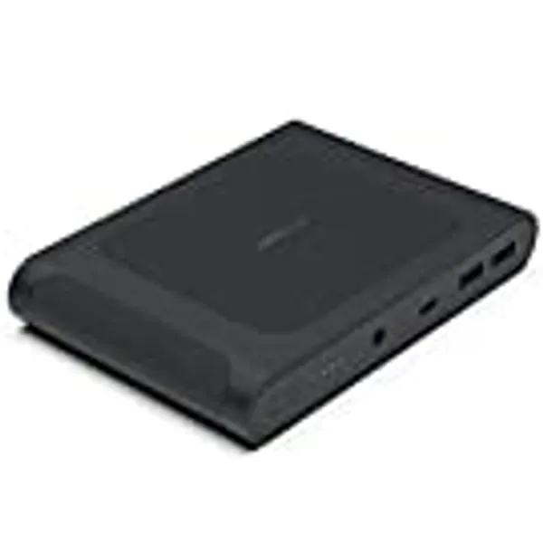Omni Mobile 25600mah DC/USB-C PD/USB-A/Wireless Power Bank | Battery Backup for Laptops:MacBook/iPad/Dell XPS/Surface | Smart Devices:Nintendo Switch/GoPro | Resmed CPAP | Smartphones:iPhone/Samsung