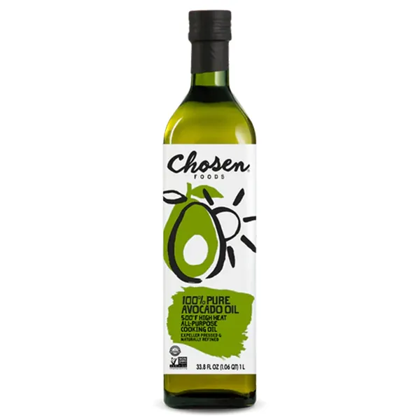 Chosen Foods 100% Pure Avocado Oil, Keto and Paleo Diet Friendly, Kosher Oil for Baking, High-Heat Cooking, Frying, Homemade Sauces, Dressings and Marinades (1 liter)