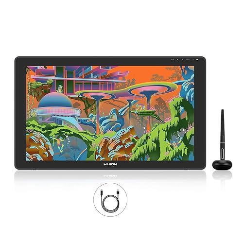 HUION Drawing Tablet KAMVAS 22 Plus Pen Display Full Lamination Screen 1200:1 Contrast Ratio 140% sRGB Gamut with Adjustable Stand and USB-C to USB-C cable-21.5 inch - 21.5 - KAMVAS 22 Plus