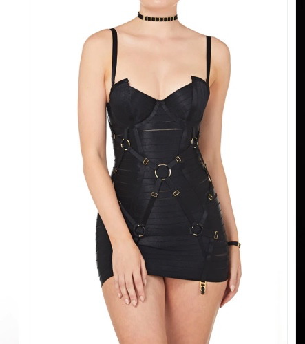 Adjustable Bondage Angela Dress | Black / S