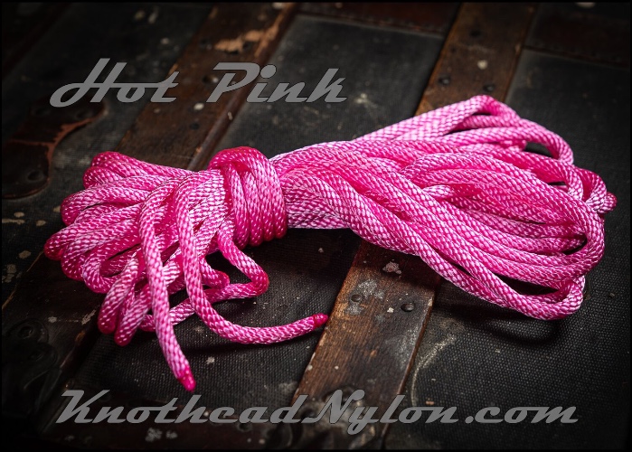 UV Hot Pink - Knot Head Nylon Rope - Blacklight Rope Bondage Shibari Kinbaku — Knot Head Nylon Rope