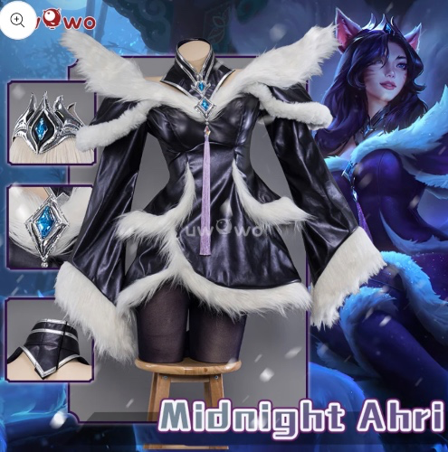 midnight ahri cosplay + tail
