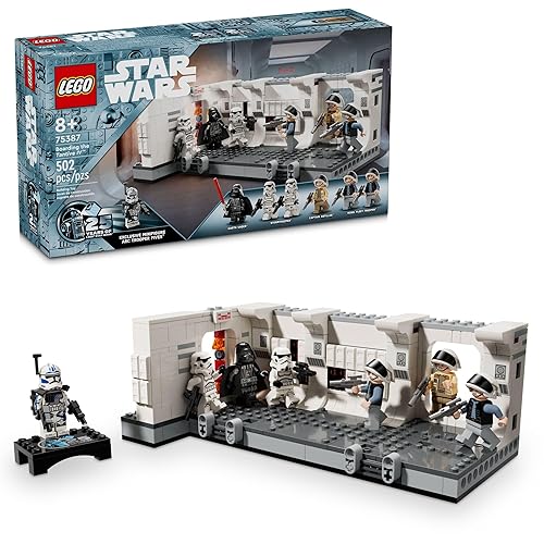 LEGO Star Wars: A New Hope Boarding The Tantive IV Fantasy Toy, Collectible Star Wars Toy with Exclusive 25th Anniversary Minifigure Clone Trooper Fives, Gift Idea for Kids Ages 8 and Up, 75387 - Multicolor